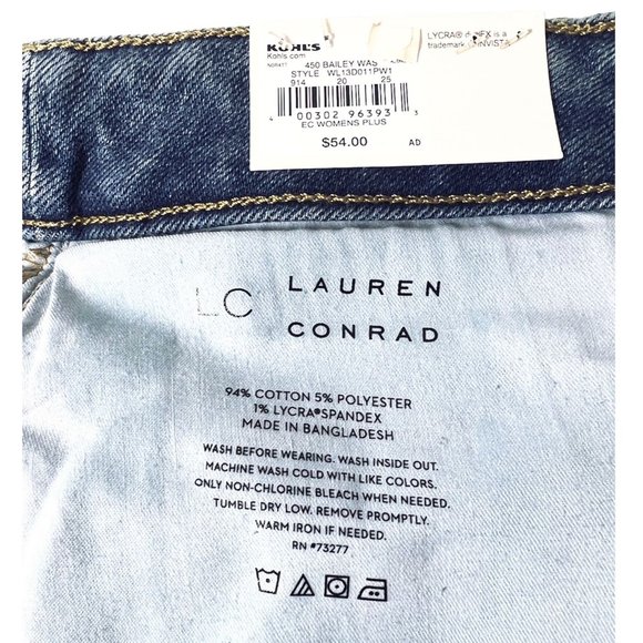 SODL LC Lauren Conrad Womens Mid Rise Skinny Jeans Plus Size 14W NWT - Picture 6 of 8